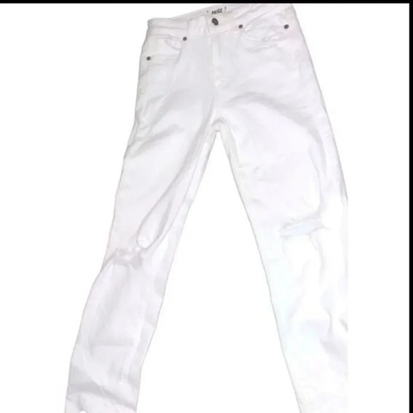 NWOT PAIGE DENIM “HOXTON SLIM” WHITE JEANS SIZE 24 - Picture 8 of 11
